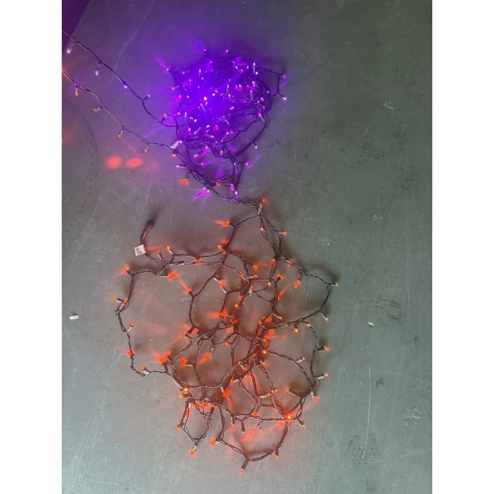 Halloween String Lights Purple and Orange Dual Color Indoor Outdoor LQO3D3P/100